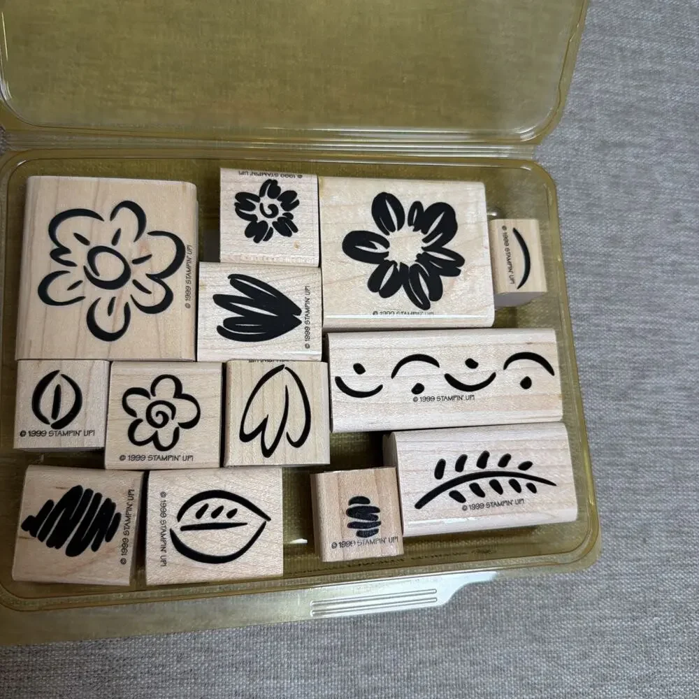 Stampin' Up! Two Step Stampin Fanciful Flowers- 1999 - Contains 13 Stamps